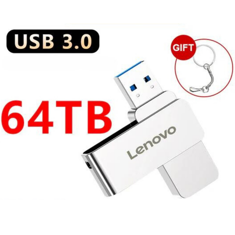 Pen-Drive Lenovo usb 3.0 capacidade de 2tb a 64tb