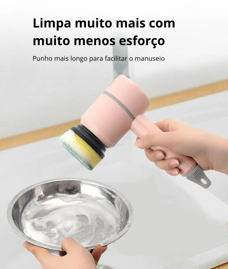 Escova de Limpeza Elétrica 3 em 1 Multiuso sem Fio MasterClean