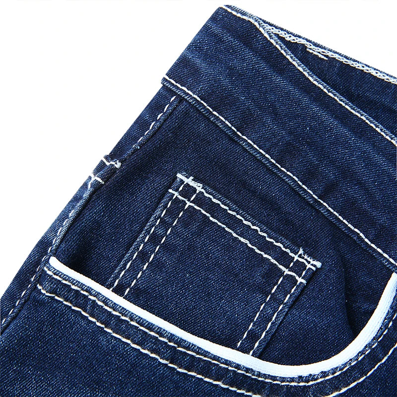 Calça jeans streetwear de alta durabilidade para Homens