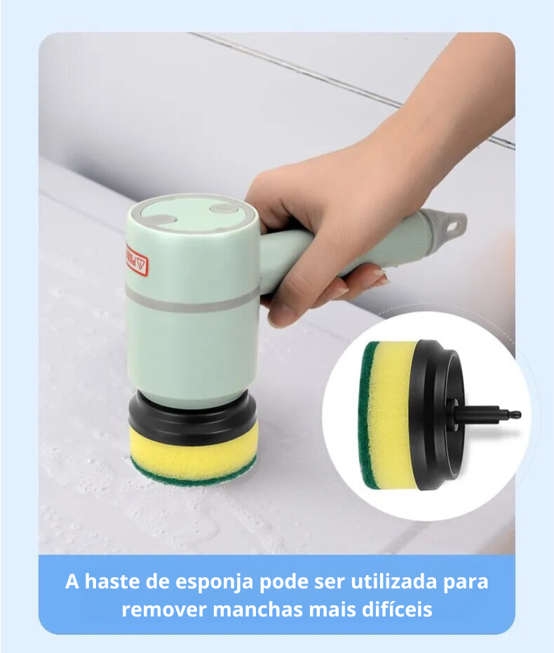 Escova de Limpeza Elétrica 3 em 1 Multiuso sem Fio MasterClean